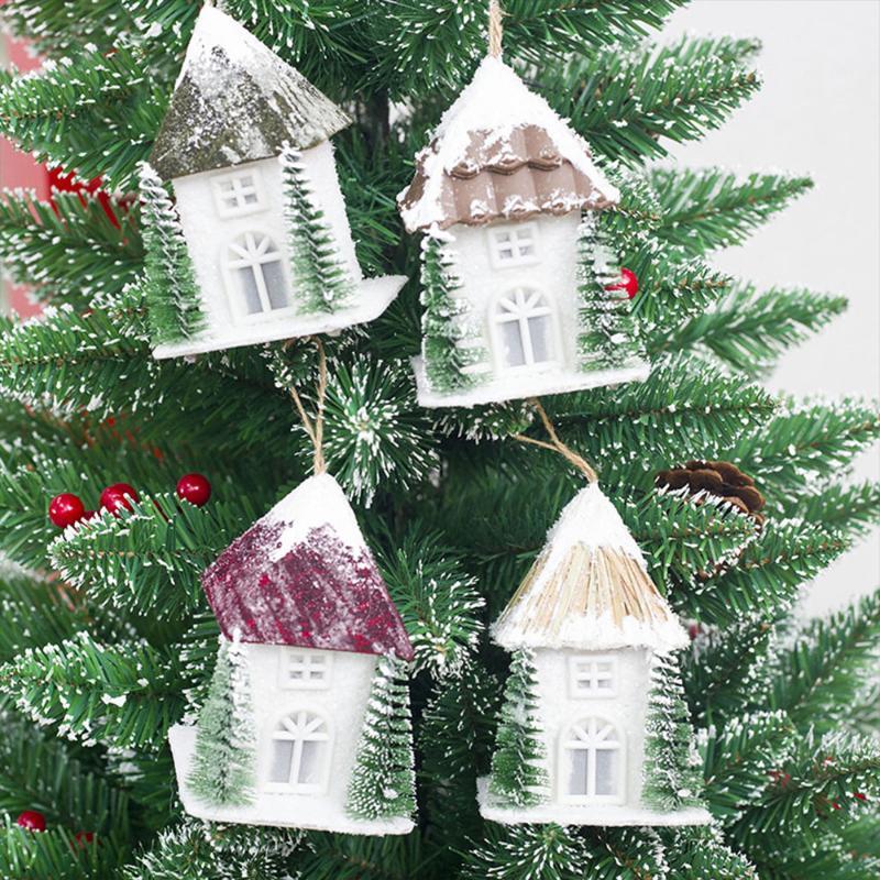 

Christmas Glowing Cabin Creative Christmas Tree Plastic Shop with Lights Delicate1
