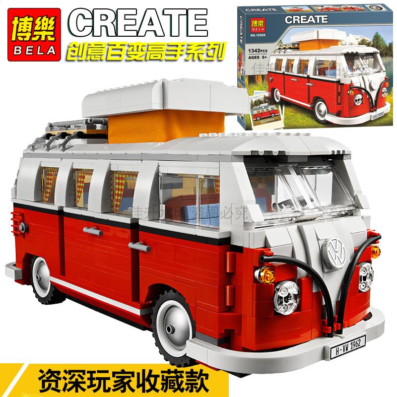 

Bela Volkswagen T1 Camper Van Model Building Blocks Bricks Toys Creator Compatible with lepinblock City lepinblock Technic