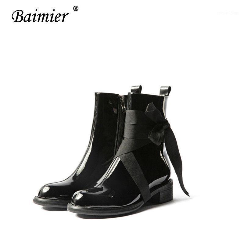 

2020 Baimier Women Ankle Boots Motocycle Boots Women Heel Sexy Chain Chunky Heel Platform European Style Black Ankle1