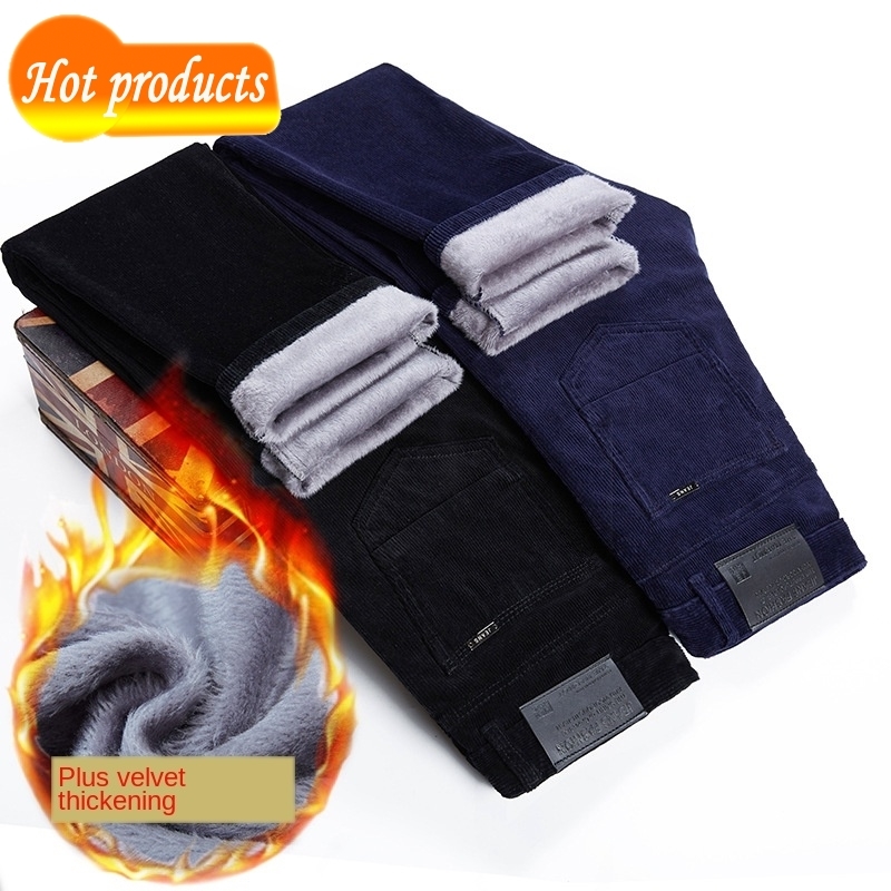 

2020 Hot Engage Winter Velvet Flesh Black Cotel on Straight Line Men's Slim Casual Pants 09q9, 805 fleece brown