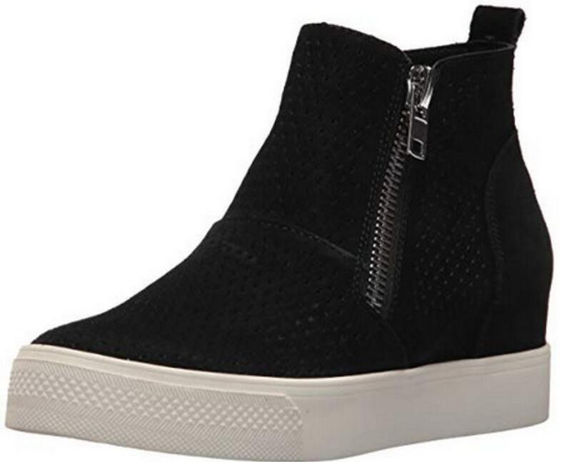 

Winter women ankle boots faux leather high heels wedges boots ladies hollow out breathable platform casual shoes zapatos mujer, Black pu