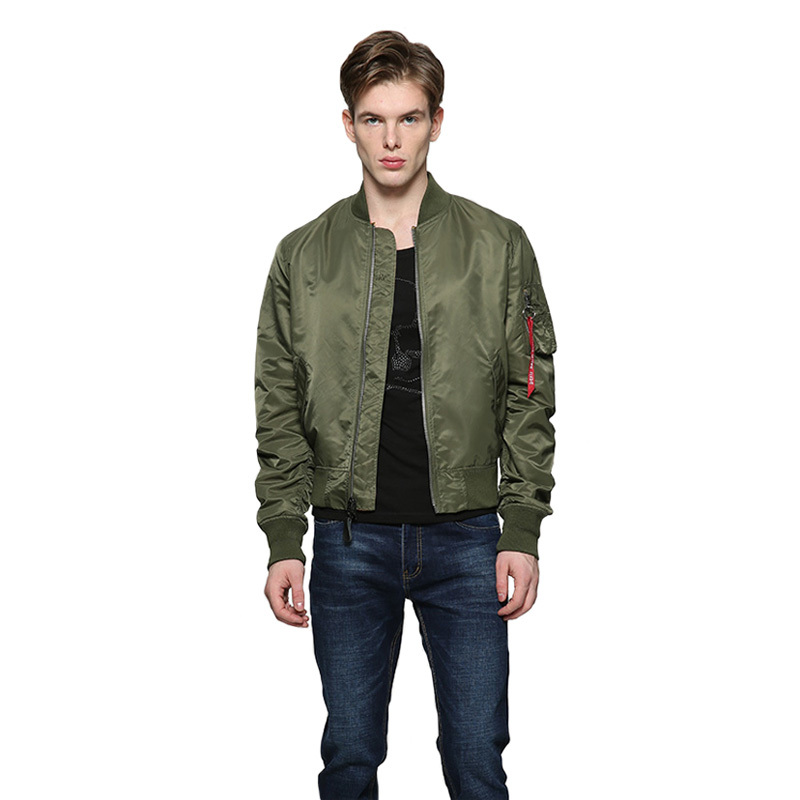 

fall male/female Spring bomber classic ma1 flying outwear young man flight driver jackets male jacket college GMG7, Army green.