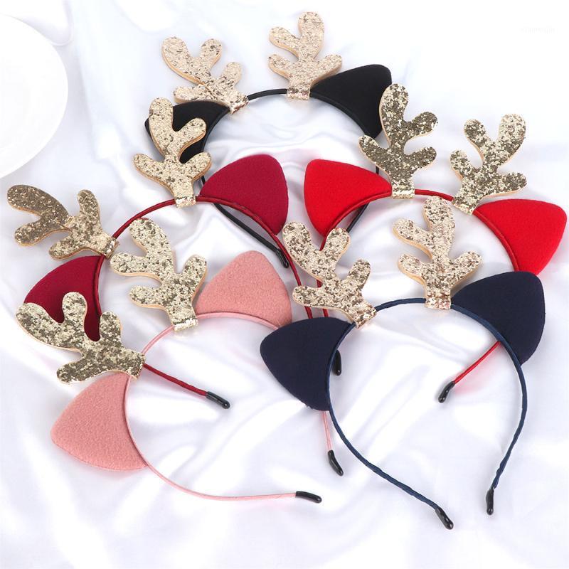 

Exquisite Christmas Headbands Reindeer Antlers Hairband Headband Christmas Hair Accessories For Kids Baby Adults Xmas1, Red