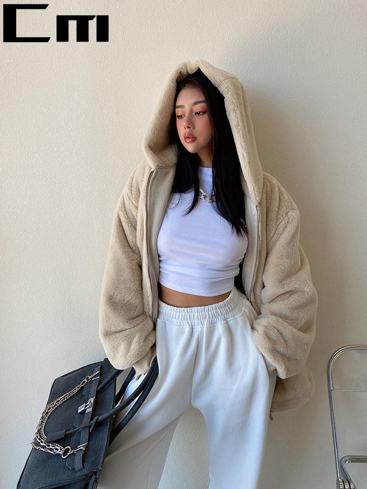 

2020 Fashion Furry Faux Fur Coat Women Fur Fluffy Warm Long Sleeve Female Outerwear Autumn Winter Coat Jacket Overcoat, Beige