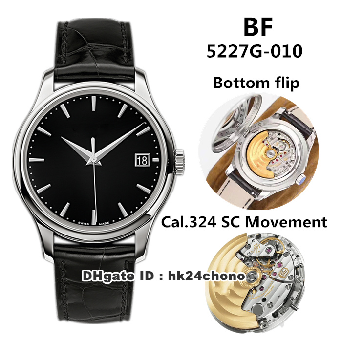 

4 Styles BFF Calatrava 5227G 39mm Stainless Steel Cal.324 S Automatic Mens Watch Sapphire Black Dial Leather Strap Gents Watches, Original box