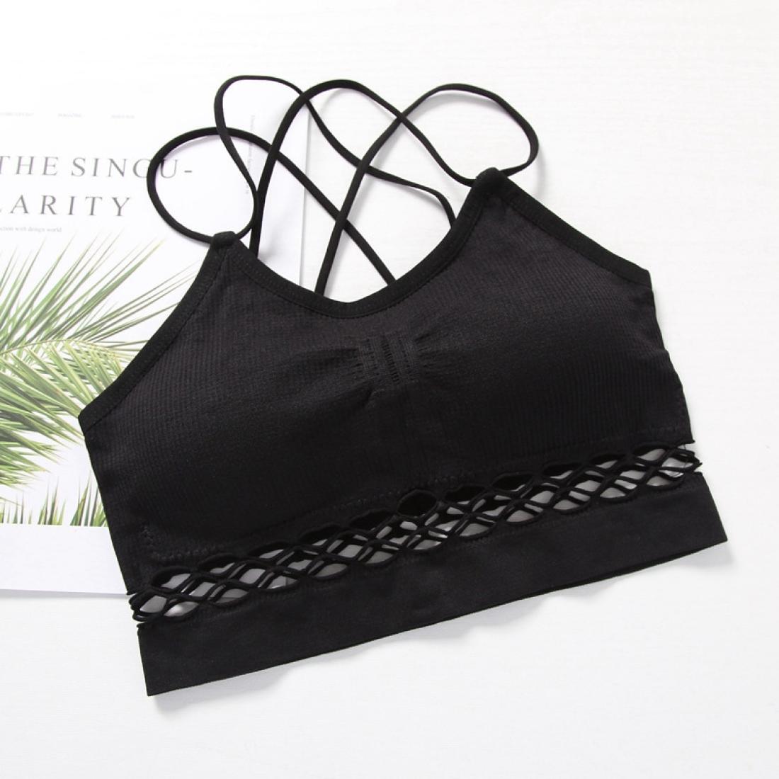 

Sexy Hollow Bra Shockproof Sports Bra Bottoming Vest Underwear for Ladies