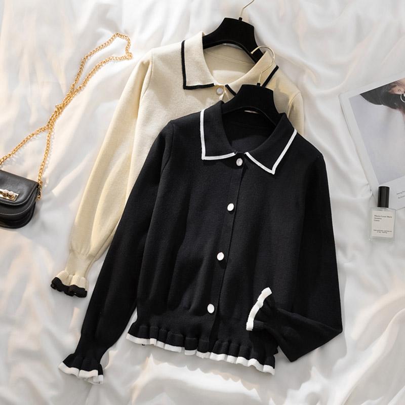 

Plus Size Women's 2020 Autumn and Winter Wear, New Age-reducing and Thinning, Versatile Covering Belly Fashion Sweater Top HK118, Apricot