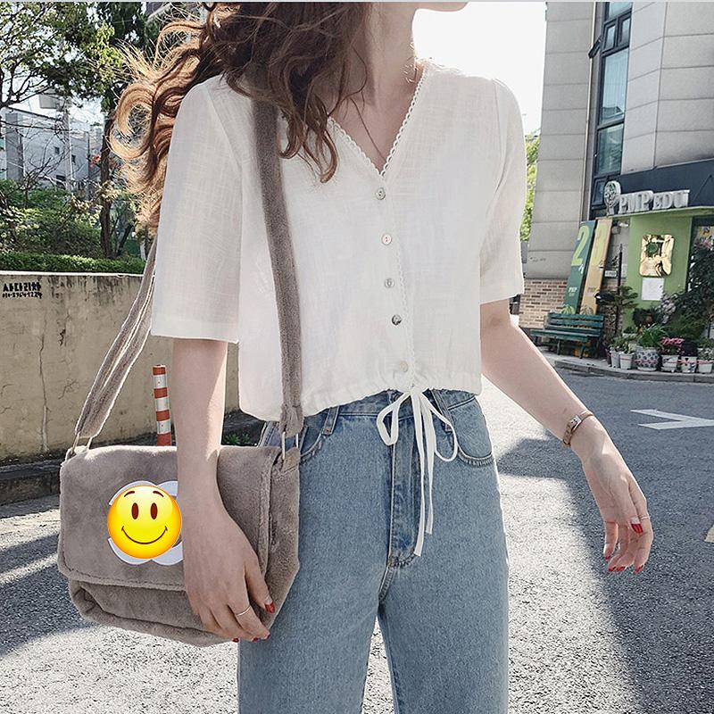 

BOBOKATEER short white shirts women blouse 2021 blusas mujer chemisier femme casual cotton cool womens tops and blouses summer