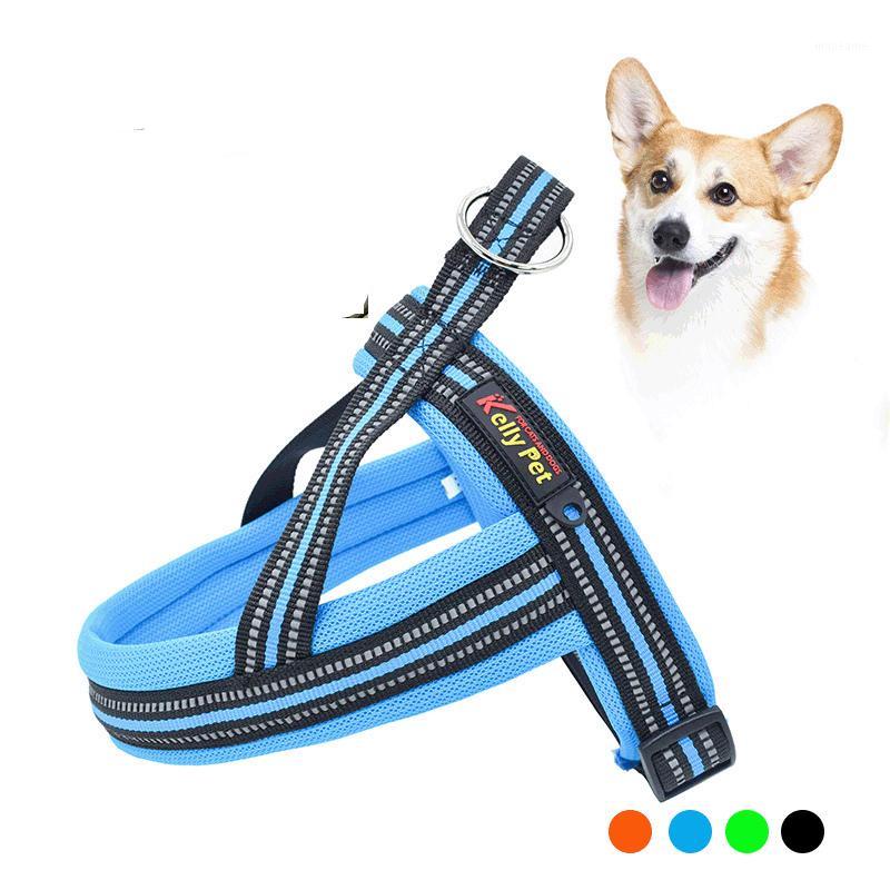 

No-Pull Dog Harness Reflective Adjustable NYLON Small medium and large dog harness vest Easy for Walking Training1