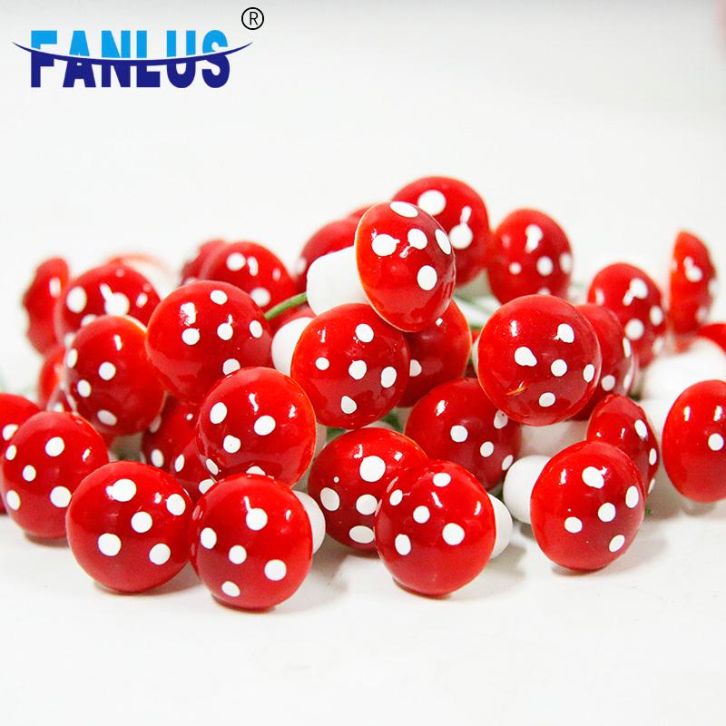 

50/100pcs Simulation Mini Mushroom Model Potted Plant Decoration DIY Craft Home Decoration Fairy Garden Moss Resin Crafts