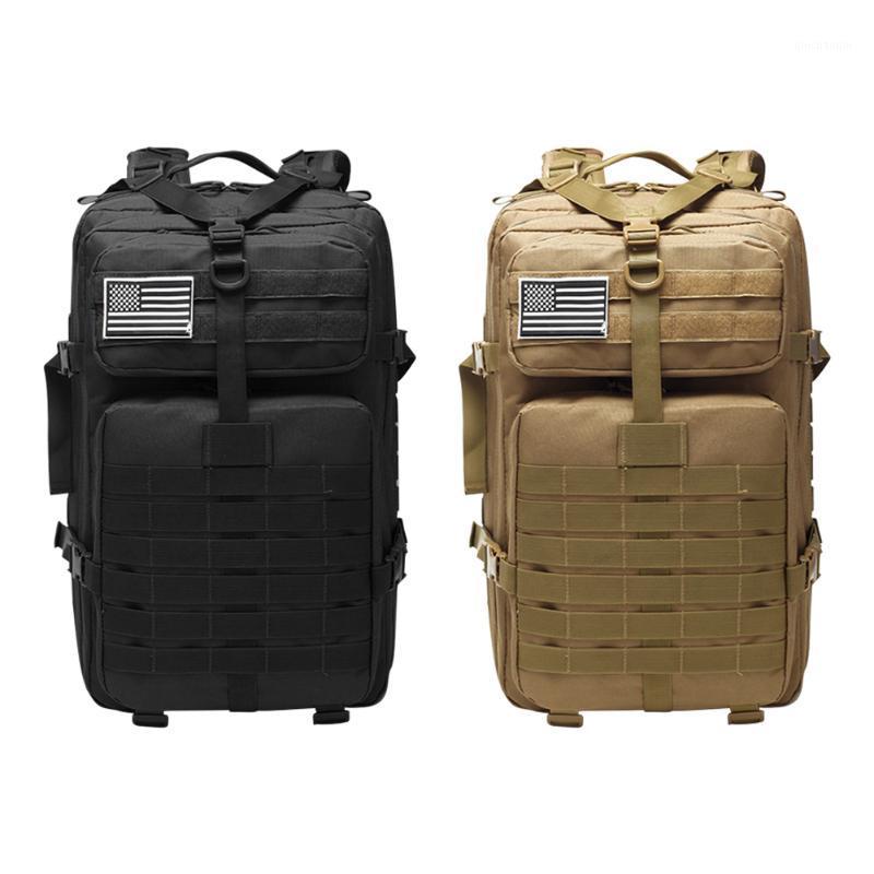 

55L Waterproof Large Capacity Oxford Backpack Outdoor Camping Hiking Travel Mountaineering Rucksack Bag1, Brown