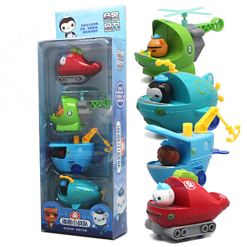 

4pcs/set The Octonauts Figure Toys Octonauts Car Captain Barnacles Kwazi Baby Children Xmas Gift Y1128, Black