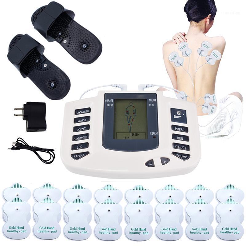 

Tens Acupuncture EMS Body Electrical Muscle Stimulator Digital Therapy Massager Pulse Back Neck Slipper Pain Relief Massage Pads1