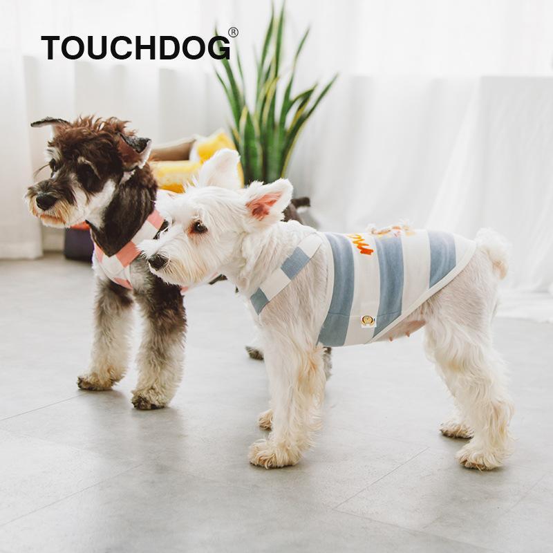 

Touchdog pet Dog Clothes Summer Striped Navy Vest Cotton Dog Cat Vest Puppy Cute Pet Clothing For suspender trousers new1, Tdcl0203c