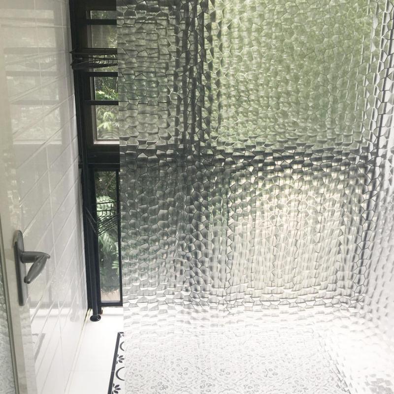 

3D Waterproof Shower Curtain with Hooks EVA Bathing Shower Curtain transparent cube water drops D251