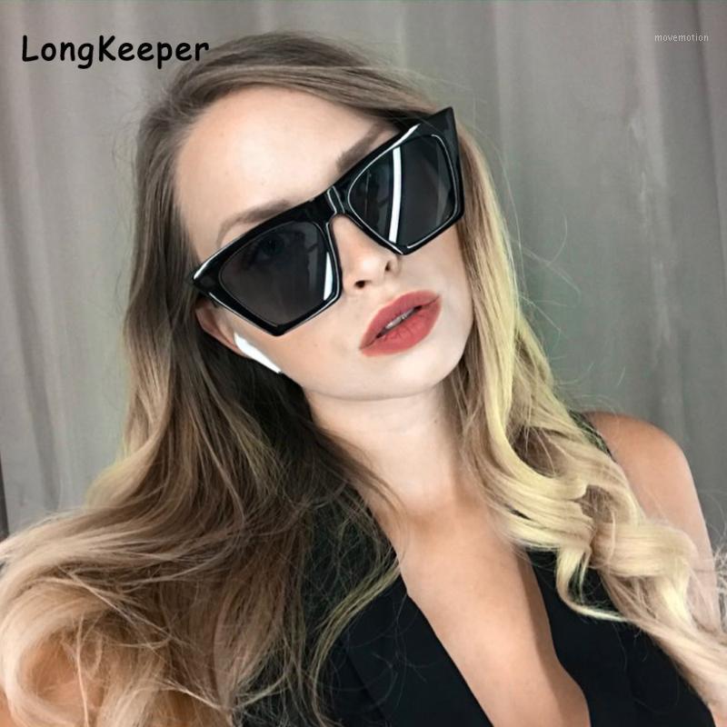 

2020 Fashion Square Cat Eye Sunglasses Women Brand Design Clear Lens Leopard Sun Glasses Summer Style Vintage Black Shades UV4001