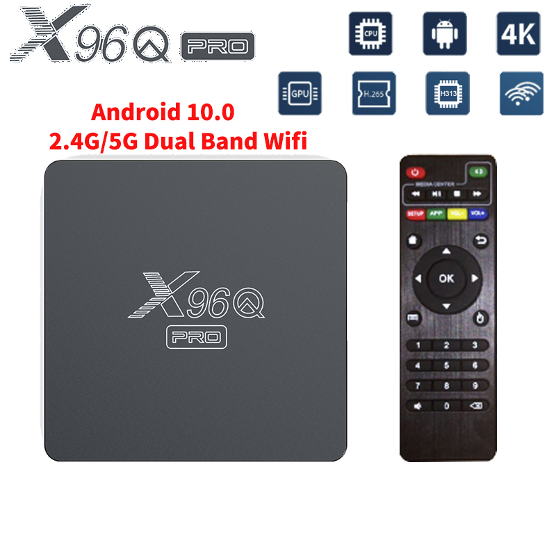 

X96Q Pro Android 10 TV Box Allwinner H313 1G 8G 2G 16G 2.4G 5G Dual Wifi Smat TV Box