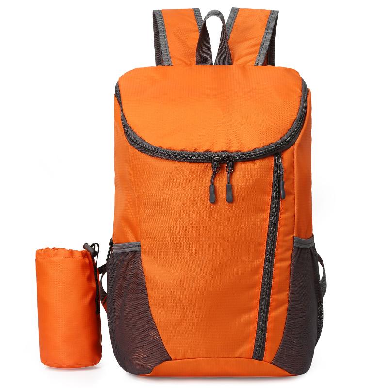 

20L Large Capacity Lightweight Folding Backpack Water Repellent Bag for Outdoor Cycling Camping Climbing Hiking Traveling Gym, Orange
