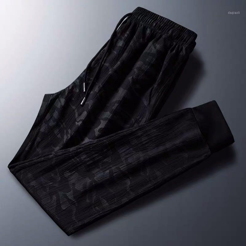 

Spring and summer thin men's stretch casual sports pants Slim ice silk fall feeling sports pants all-match men's1