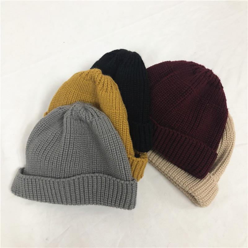 

Han edition rogue hat cap female autumn and winter cold melon is knitting hat hip-hop cap dome warm landlord