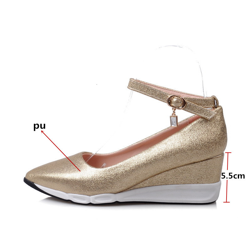 

2021 New Arrival Spring Female Toe Ladies Wedges Shaped Pink Shoes 40DB, Silver.
