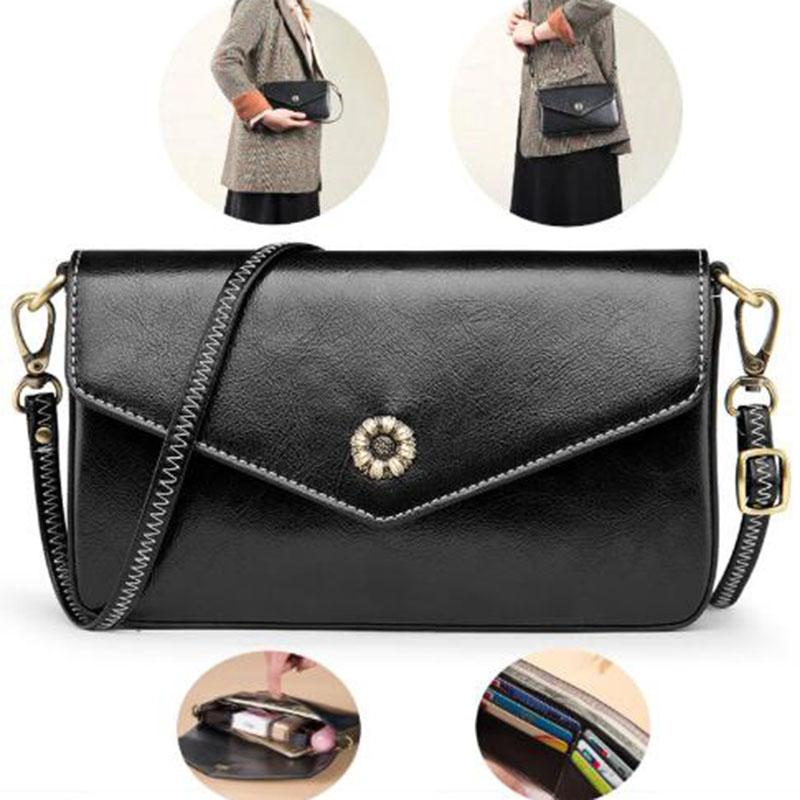 

New Women Leather Luxury Shoulder Fashion Handbags Ladies Crossbody Bag For Women 2021 Small Casual Tote Sac Bolsa Femini, Black