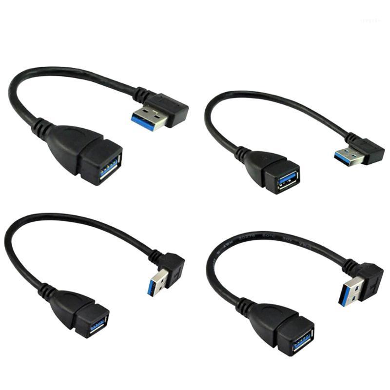 

4x USB 3.0 A Left Right Up Down Angle 90 Degree Male To Female Adapter Cable1