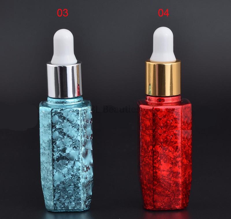 

50pcs/lot 10ML Polygonal Portable Perfume Spray Bottle Glass Roll On Bottle Dropper Bottles Empty Glass Perfume Bottles