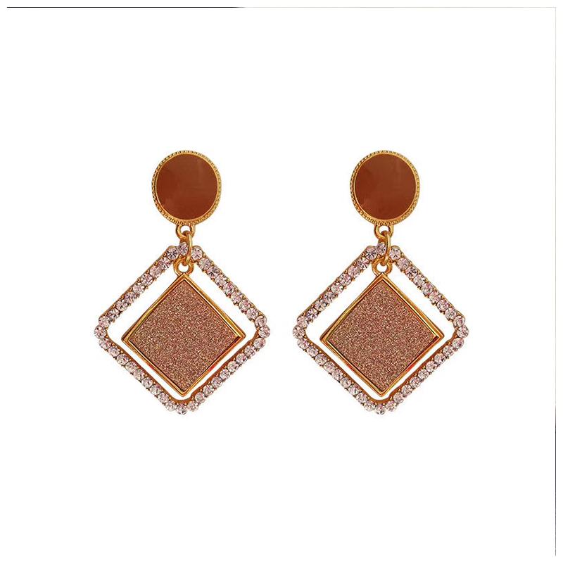 

Dangle & Chandelier S925 Silver Needle Style Japanese And Korean Fashion Earrings Geometric Temperament Cold Wind Personality