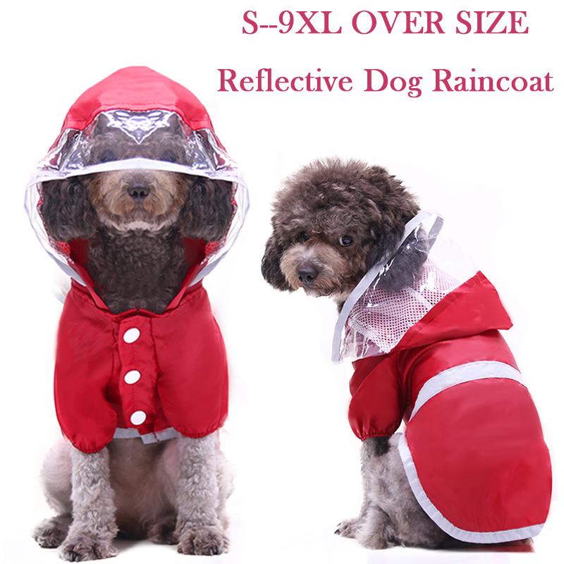 

Oversize Chihuahua Raincoat Dogs Pet Reflective Hooded Clothing Clothes For Dog Medium Large Waterproof Breathable Small Pug Dog Gpsho