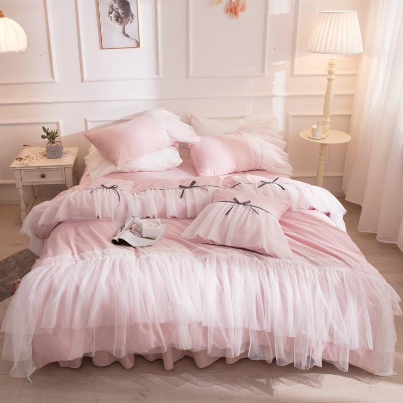 

Comforter Cover Set 100% Cotton Queen King Size sabanas algodon cama matrimon Solid Color 3/4 pcs Bedding Set Bedclothes 150X200, Type 2