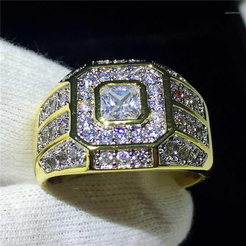 

Handmade Male Vintage Ring 925 Sterling silver cz Luxury Party Wedding Band Rings for men Hiphop Rock Popular Jewelry1