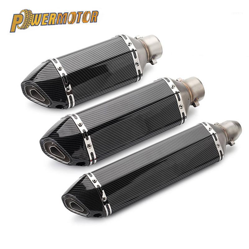 

51mm Motorcycle Exhaust Pipe With Muffler Modify Motocross Exhaust Muffler For FZ6 CBR250 CB600 MT07 ATV Dirt Pit Bike Scooter1