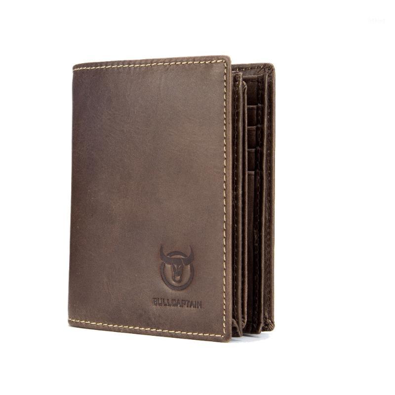 

BULLCAPTAIN New Arrival Men Wallet Cowhide Coin Purse Wallet clutch Cow Leather man for money1, Black