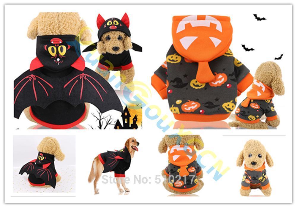 

Halloween Bat pumpkin Warm Dog Cat Sweater Clothing Winter Pet Puppy Clothes Costume Small Dogs Cat Chihuahua Outfit hoodie Coat, 1pcs pumpkin model