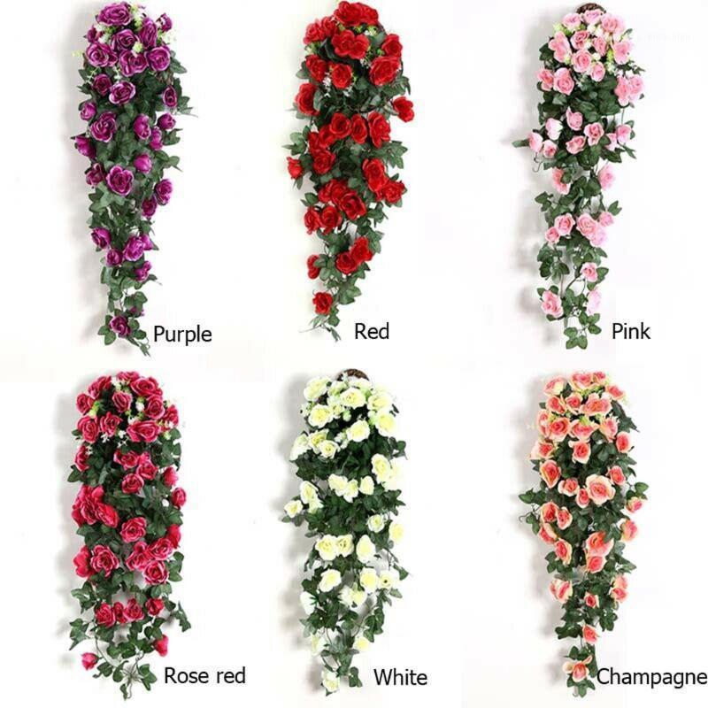 

1 Bouquet Artificial Flowers Garland Vine Ivy Fake Plant Leaves Home Decor Colorful 90 cm Wall Hanging Flower Decoration1
