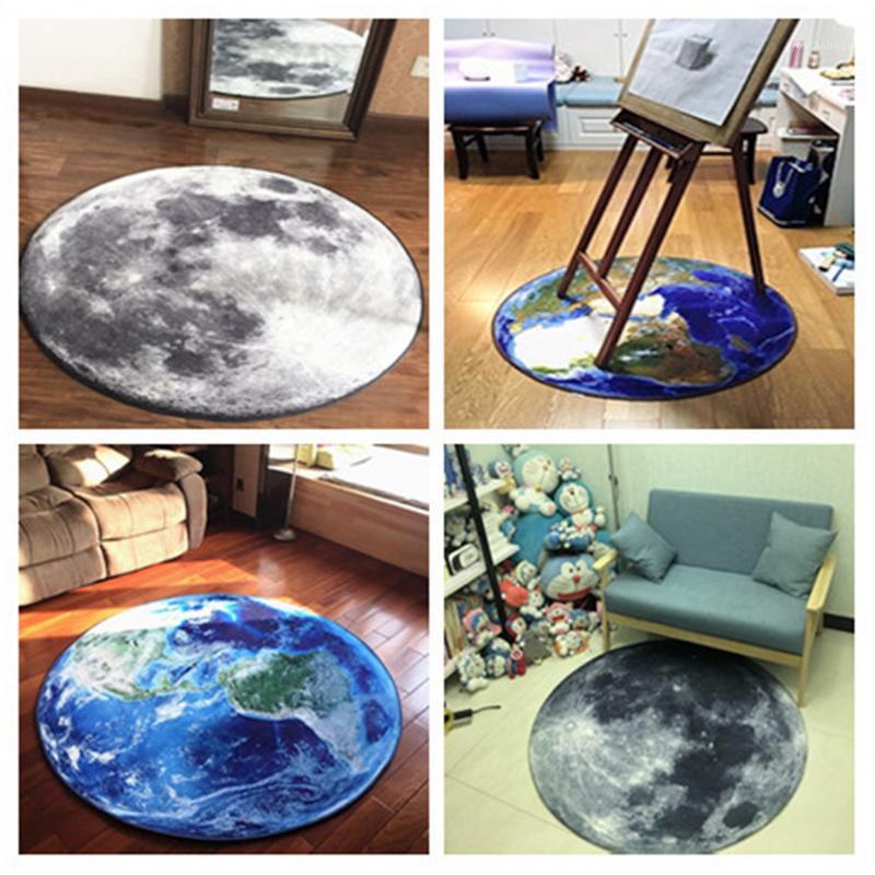

Rug Floor Mat Fashion Round 80*80CM Polyester Decoration Bedroom Anti-Skid Carpet Rugs for Living Room Bathroom Home Dining1, Mysterious moon