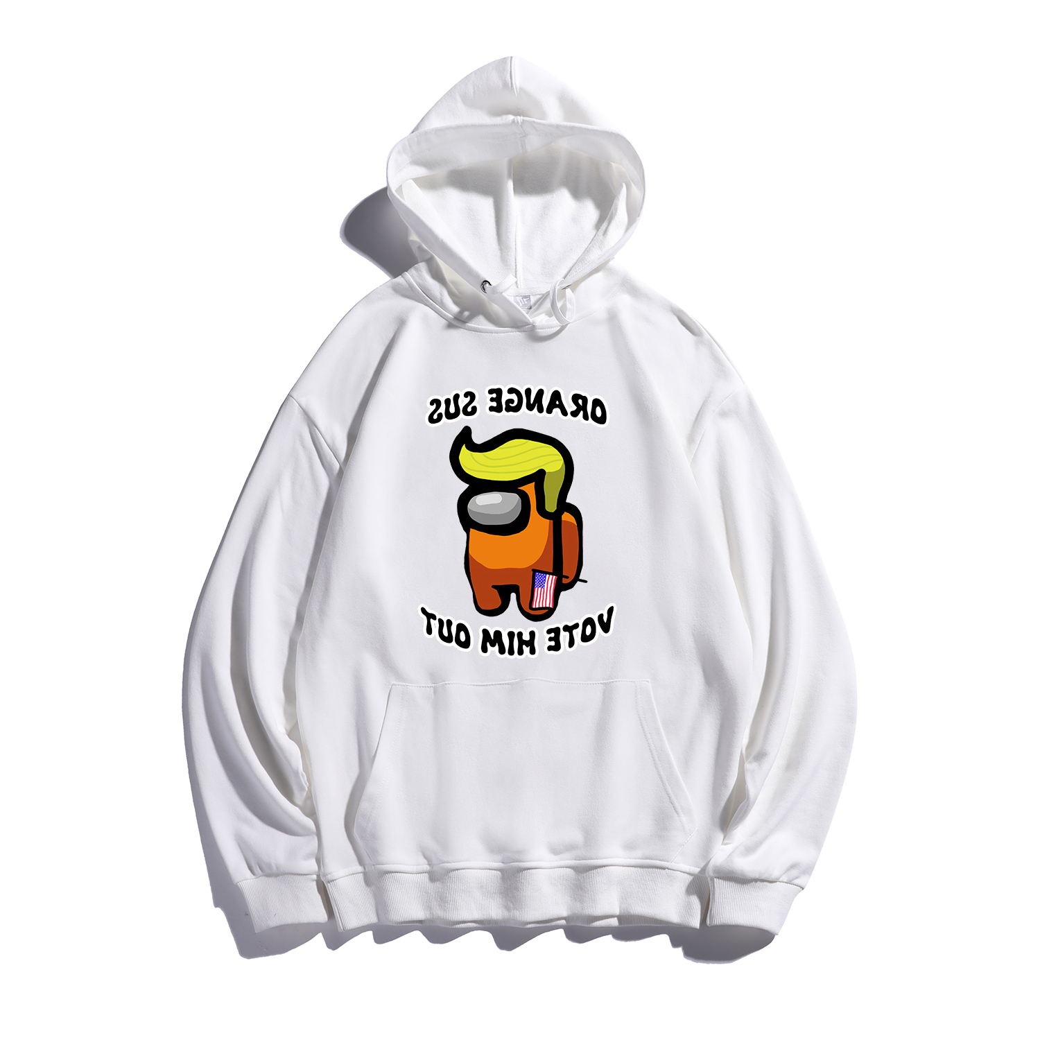 3wqaaWholesale custom hoodie Among us cartoon printed solid color hooded sweater for men and womensda