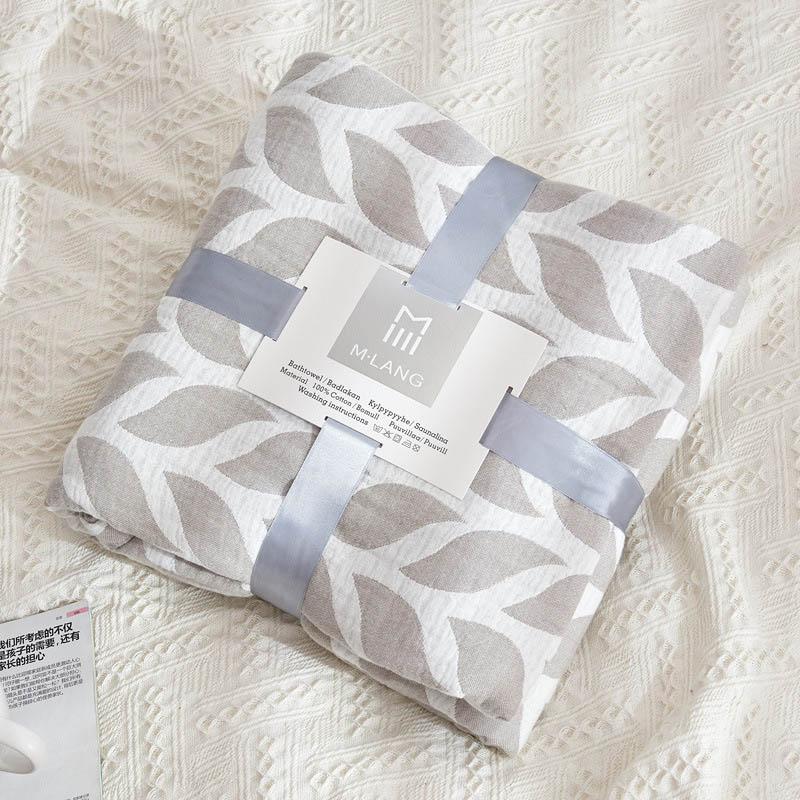 

Cotton 3 Layers Cozy Lightweight Muslin Throw Blanket for Sofa Bed Office Nap Travel Summer Bedding Coverlet for Kids Adult1