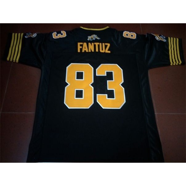 

Custom 604 Youth women Vintage Hamilton Tiger-Cats #83 Andy Fantuz Football Jersey size s-4XL or custom any name or number jersey, Black women s-2xl