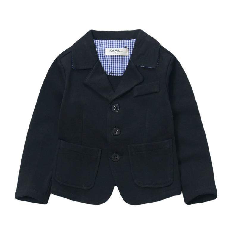 

new arrival knitted cotton 100% toddler boy blazer solid Black