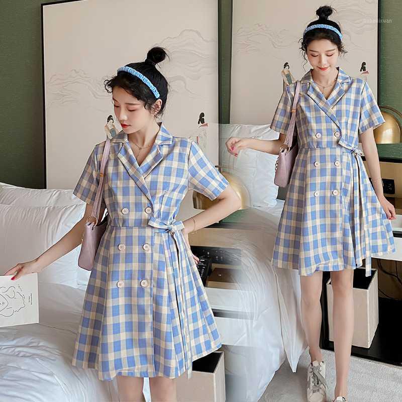 

9537# Maternity Clothes Summer Slimming Short Sleeve Easy Matching Loose Stylish Dress for Pregnant Women Pregnancy Clothes1, The picture color
