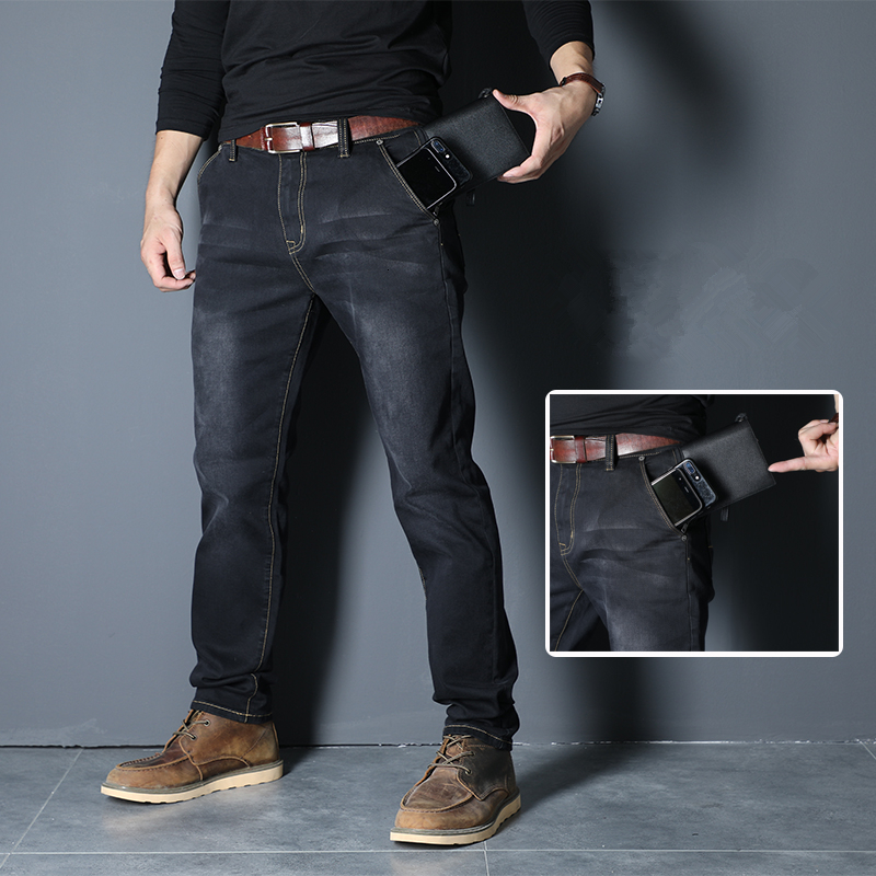 

2021 Men's Brim Size 28-48 Formal Business Brem Stretcher Pants Spring Blue 8LKN