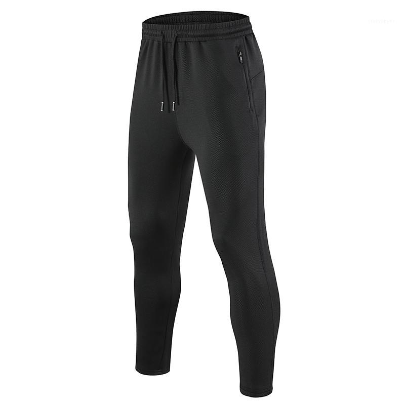

Mens sport Running Pants Fitness Joggers Zipper Pockets Training pants Elasticity Legging jogging Gym Cycling trousers1, Black pant