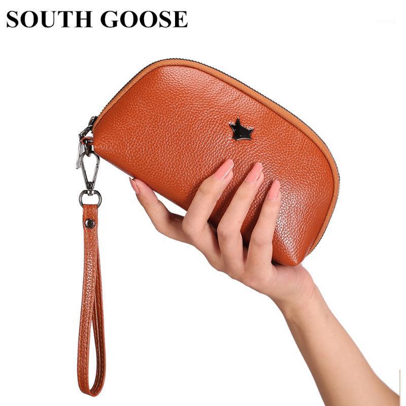 

SOUTH Women Wallet Long Soft PU Leather Purse Shell Type Ladies Large Capacity Wristlet Clutch Wallets Phone Bag1, Black