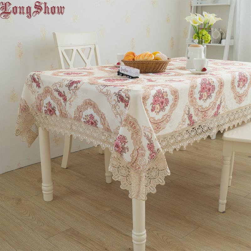 

Table Cloth Classic Vintage European Jacquard Style Beige Tablecloth For Home El Wedding Party Banquet Decoration