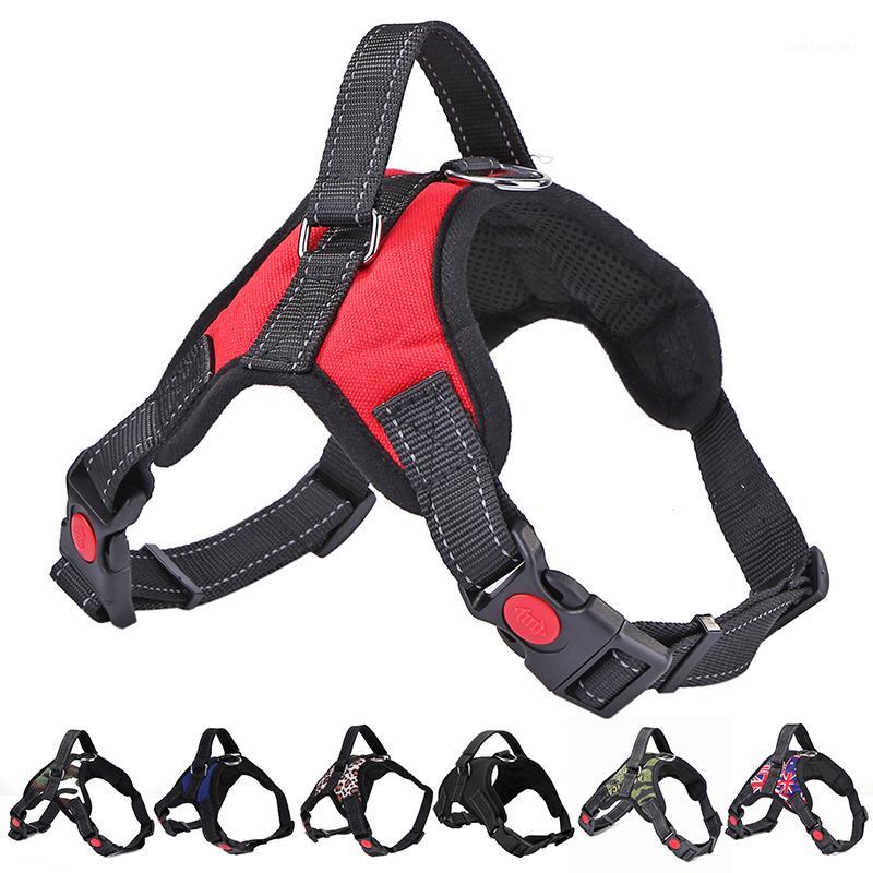 

2020 Hot New Adjustable Pet Harness Pet Large Dog Walk Out Harness Vest Collar Hand Strap for Small Medium Large Dogs1
