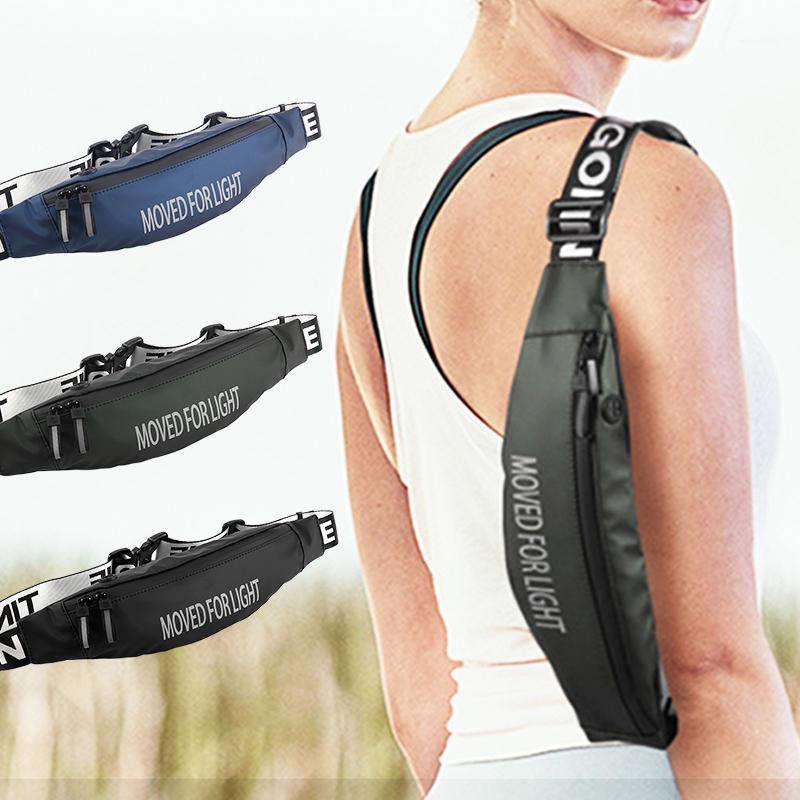 

Unisex New Waterproof Belt Bag Black Sports Travel Wallet Waist Bag diagonal multifunctional mobile phone chest 20201, Sky blue