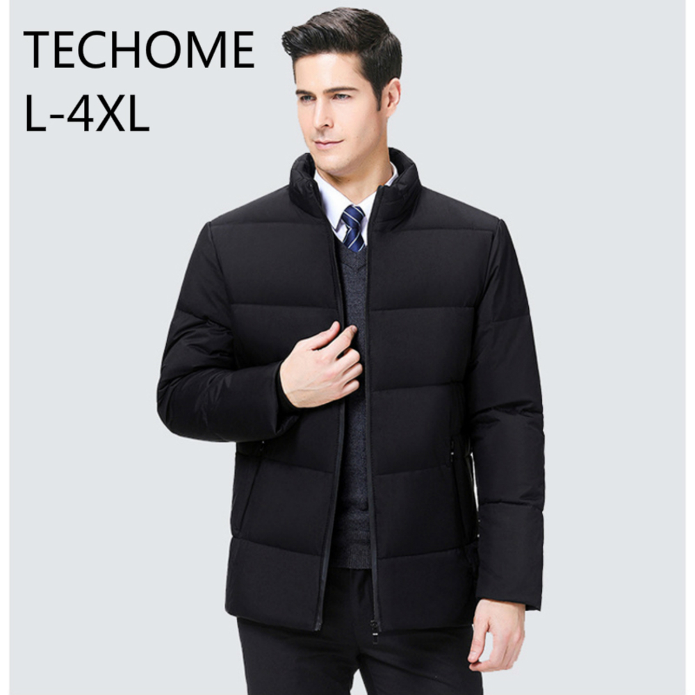 

Winter New Quality Thermal Thick Coat Snow Navy Black Parka Male Warm Outwear 2020 Fashion White Duck Down Jacket Men, Navy blue