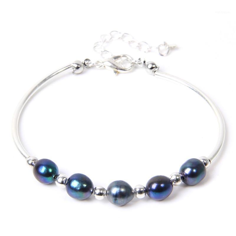 

S925 Sterling Pearl Bracelets For Women Natural Pearls Bracelets Female Bohemian Freshwater Pearl Bangle For Women Fine jewelry1